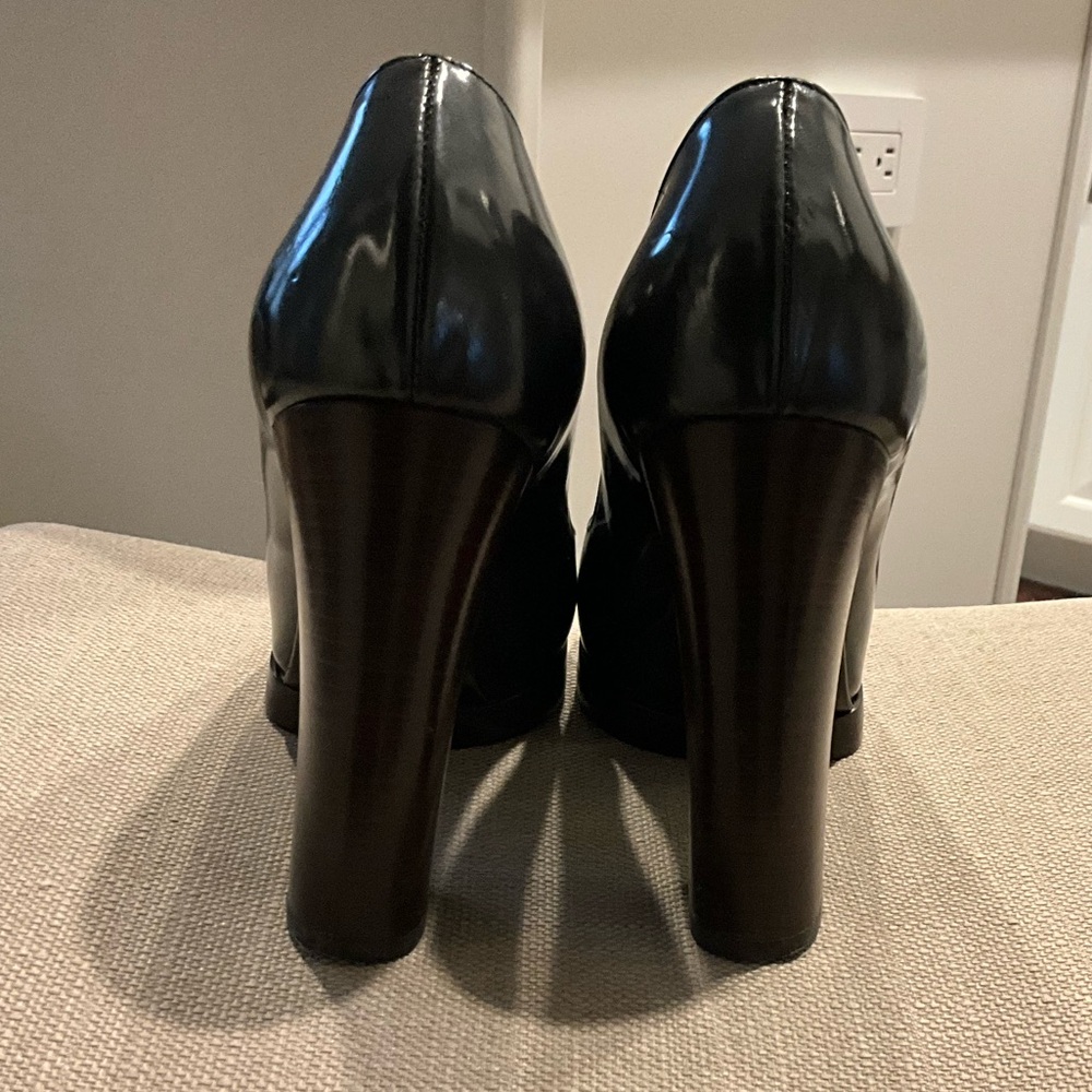 GUCCI pumps wooden heel size 6 1/2 Color Dark Grey - Picture 3 of 9